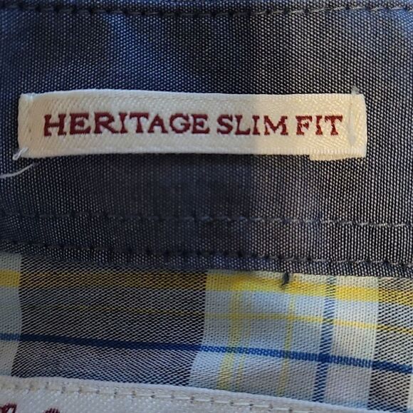 Original Penguin heritage slim fit plaid button up short sleeve shirt - Picture 5 of 6